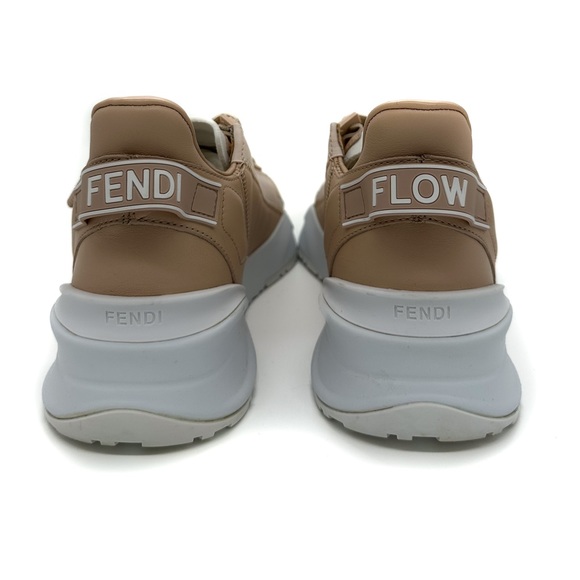 FENDI Flow Sneakers Beige leather low-tops - Picture 5 of 7